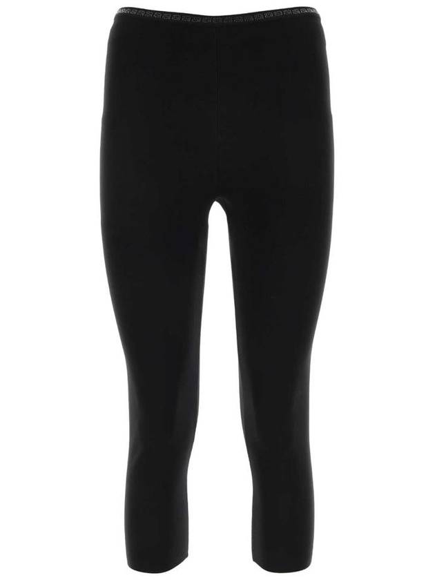 23 fw cropped leggings WITH CRYSTALSTUDDED logo band 1KC3234024 001 B0230433928 - ALEXANDER WANG - BALAAN 2