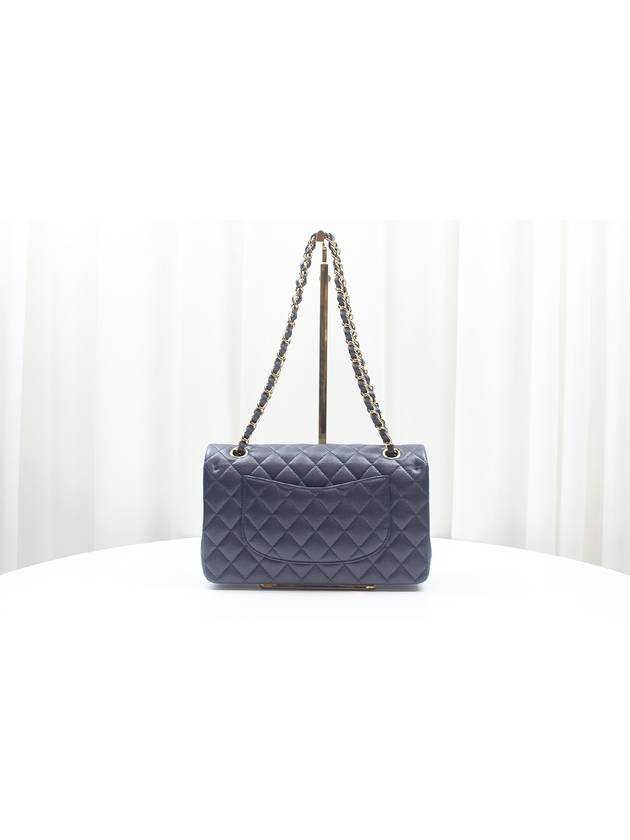 Caviar Classic Medium Dark Navy Chain Shoulder Bag A01112 - CHANEL - BALAAN 4