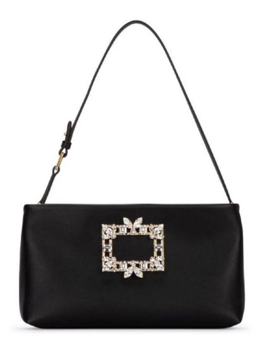 mini satin shoulder bag black - ROGER VIVIER - BALAAN 2