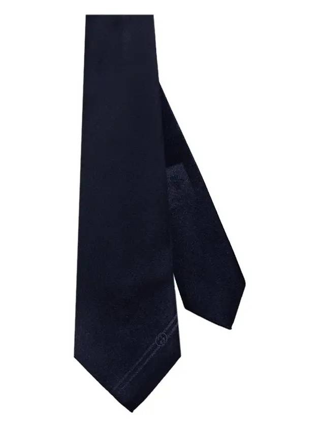 Interlocking men s tie 707260 4EAAU 4000 dark navy - GUCCI - BALAAN 1