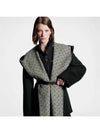 3D Monogram Double Breasted Wrap Coat Black - LOUIS VUITTON - BALAAN 3