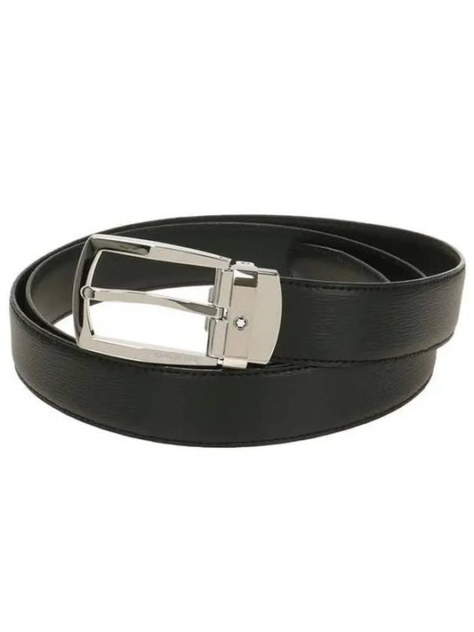 Men's Casual Leather Belt Black - MONTBLANC - BALAAN 2