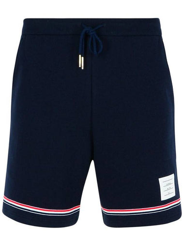 Thom Browne Navy Cotton Bermuda Shorts - THOM BROWNE - BALAAN 1