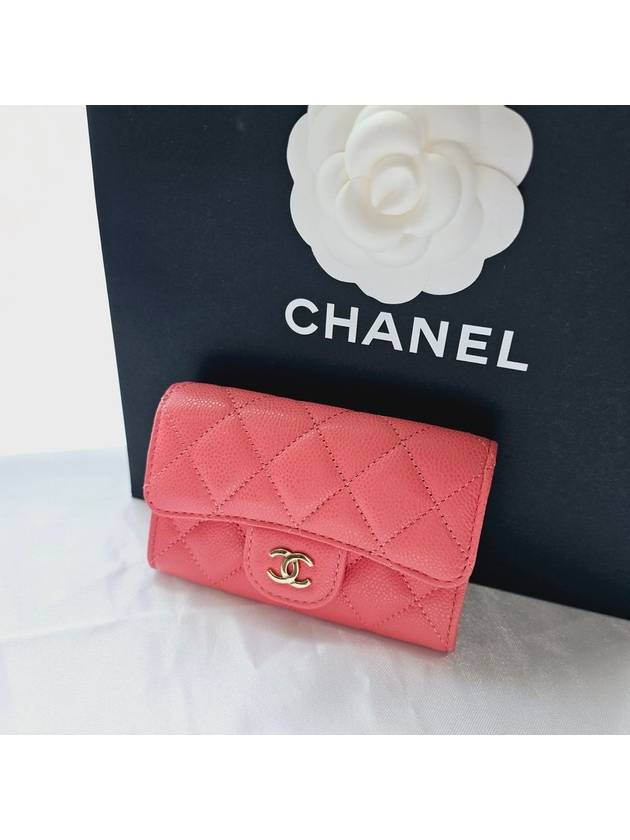 Classic Tok Card Wallet Pink Coral AP0214 - CHANEL - BALAAN 3