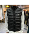 Men's Logo Patch Puffer Vest Black - STONE ISLAND - BALAAN 3