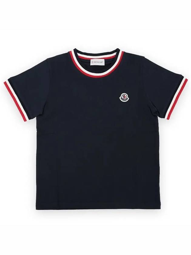 Kids Waffen Patch Three Stripe Lining Short Sleeve Navy 8C00023 83092 778 8 10A - MONCLER - BALAAN 2