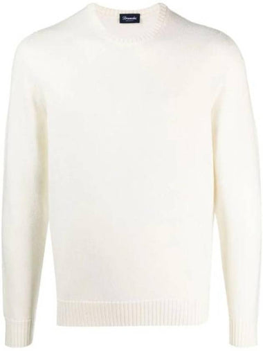 Men's Crew Neck Wool Knit Top Latte - DRUMOHR - BALAAN 1