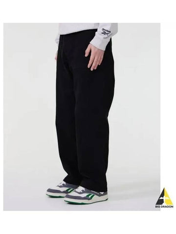 Wide straight cotton pants black - REEBOK - BALAAN 1