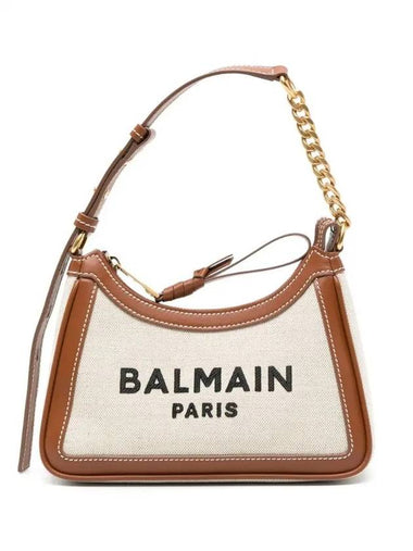 B-Army Logo Print Shoulder Bag Beige - BALMAIN - BALAAN 1