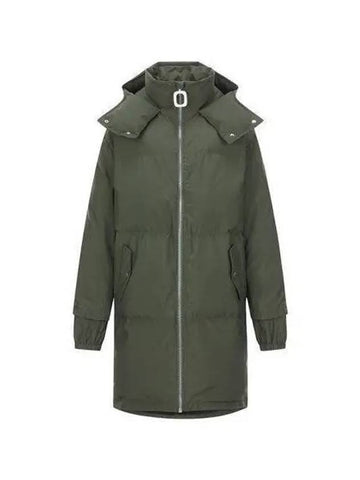 Contrast Hood Long Padding Green CO0224 PG0979 - JW ANDERSON - BALAAN 1