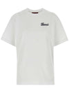 Embroidered Cotton Short Sleeve T-Shirt Off White - GUCCI - BALAAN 2