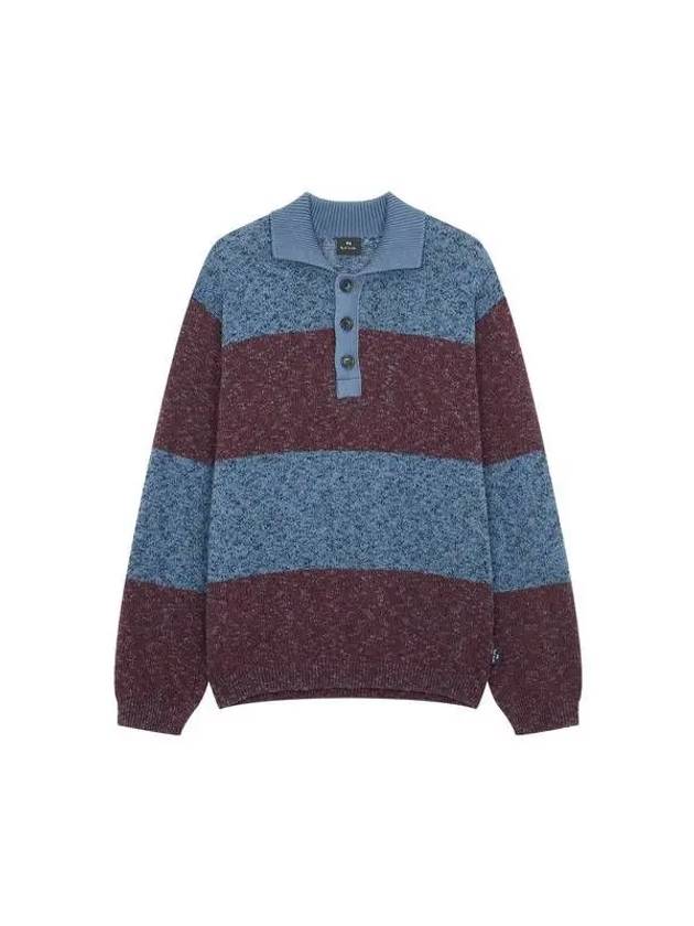 PS Stripe Bokashi Sweater Blue 271257 - PAUL SMITH - BALAAN 1