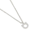 Gancini Crystal Necklace Silver - SALVATORE FERRAGAMO - BALAAN 2