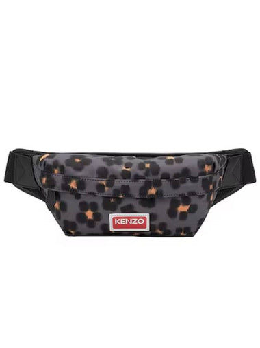 Flower Print Belt Bag Misty Grey - KENZO - BALAAN 1