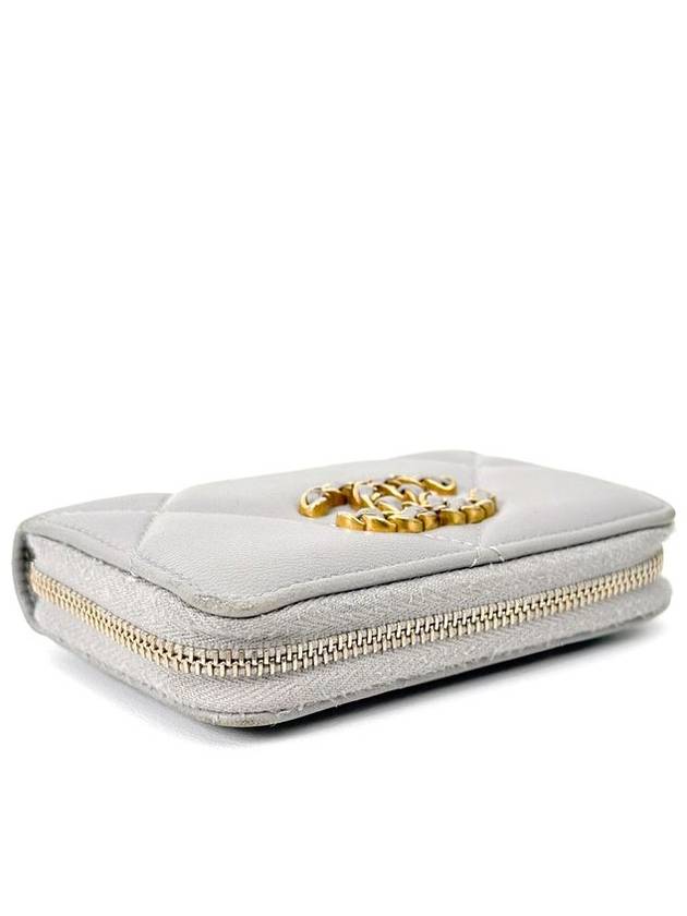 Chanel 19 Zipper Lambskin Card Wallet Coin Perth Gold AP0949 - CHANEL - BALAAN 3