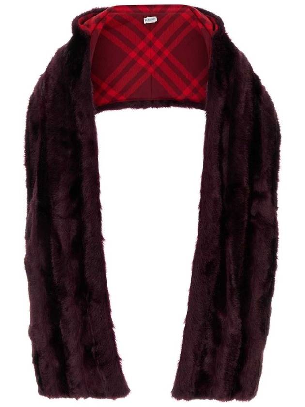 Fake Fur Hooded Scarf 8079141 - BURBERRY - BALAAN 2