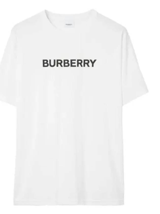 Logo Print Short Sleeve T-Shirt White - BURBERRY - BALAAN 2