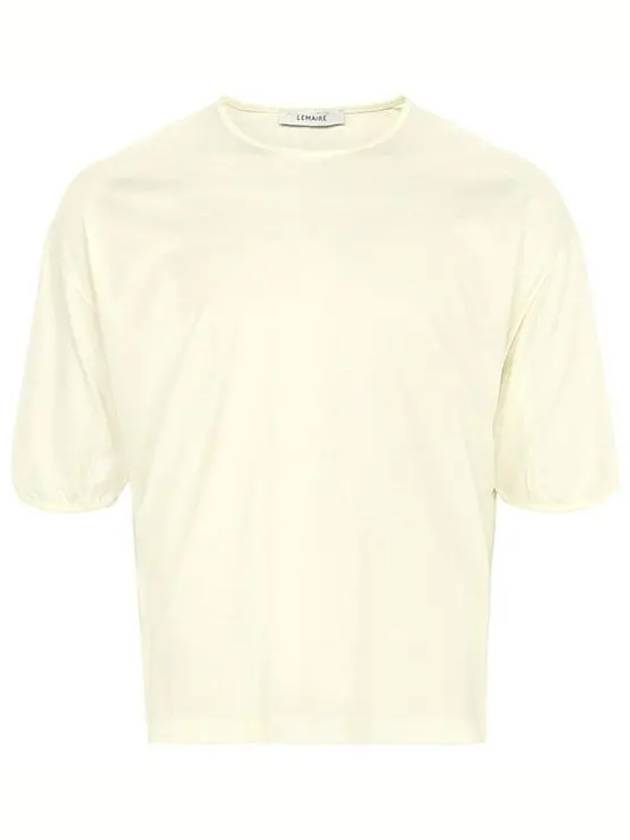 Mercerised Jersey Short Sleeve T-Shirt Yellow - LEMAIRE - BALAAN 2