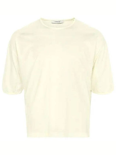 Mercerised Jersey Short Sleeve T-Shirt Yellow - LEMAIRE - BALAAN 2