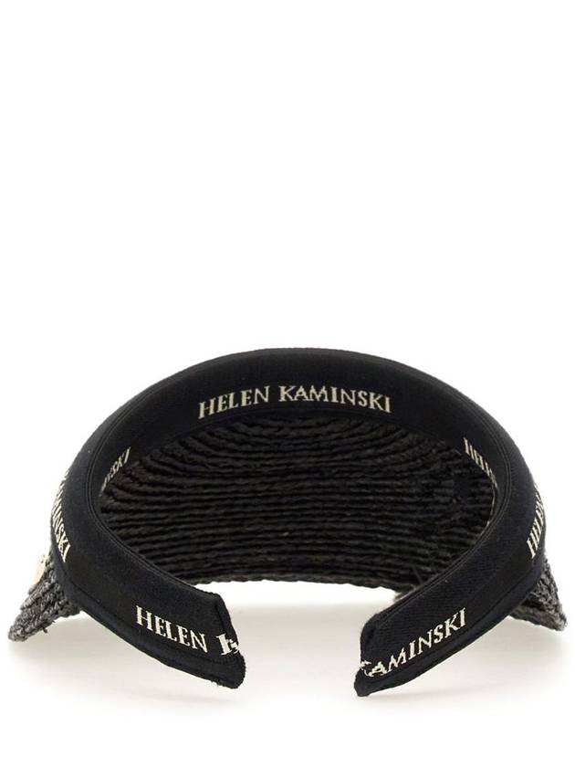 Bianca Visor Hat Charcoal Black Logo - HELEN KAMINSKI - BALAAN 3