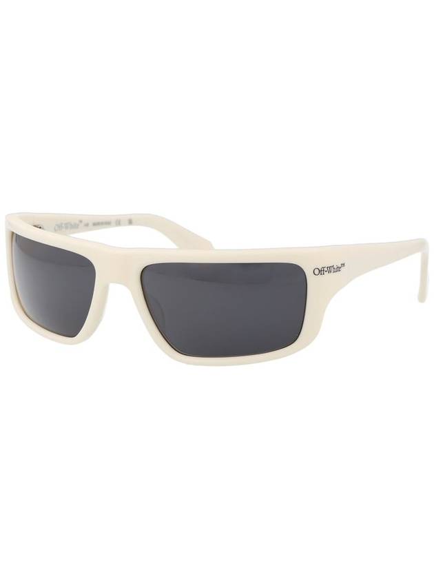 logo print rectangular frame sunglasses OERI093F23PLA0010107 - OFF WHITE - BALAAN 3