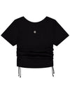 HEART STRING KNIT TOP BLACK - DON’T ASK MY PLAN - BALAAN 1