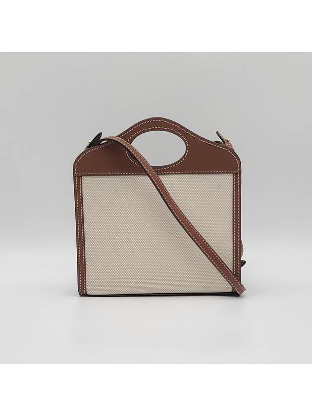 Pocket Logo Canvas Cross Bag Brown - BURBERRY - BALAAN 5