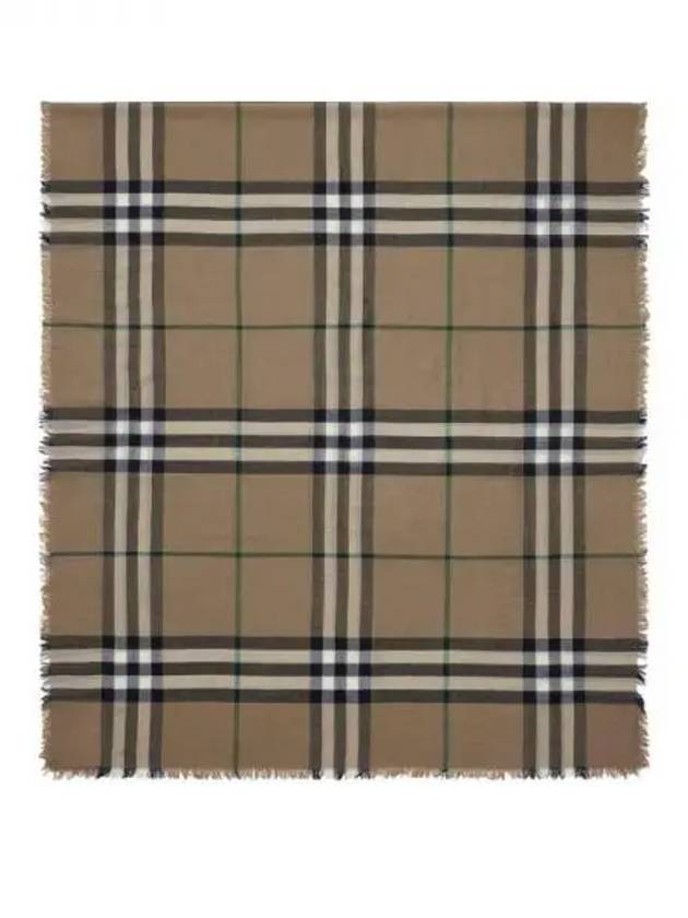 Raw Cut Checked Wool Scarf Brown - BURBERRY - BALAAN 2