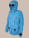 Men's MTTN Lens Wappen Goggles Hooded Jacket Light Blue - CP COMPANY - BALAAN.