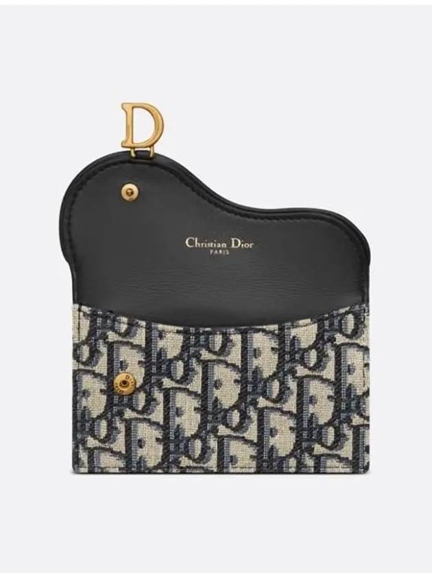 Saddle Cosmos Zipper Card Wallet Oblique S5692CTZQ - DIOR - BALAAN 3