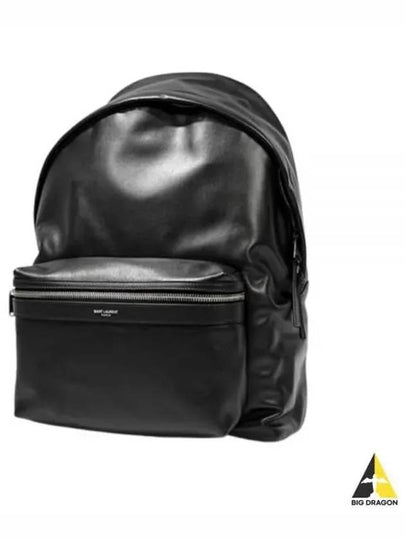 City Matte Leather Backpack Black - SAINT LAURENT - BALAAN 2