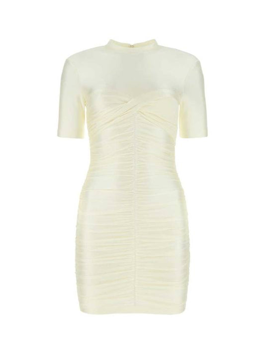 Women's Wrap Short Dress Ivory - ALEXANDER WANG - BALAAN 1