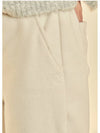 Women's Benini Fleece Two-Way Track Pants Ivory - MICANE - BALAAN 4