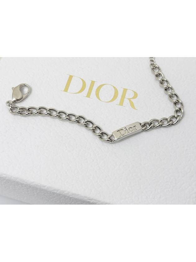 Logo Plate Silver Bracelet 4VDIA43894 - DIOR - BALAAN 4