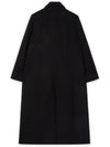 Mars double button lip pocket back slit long coat black MARS03BK - RAMUSTUDIO - BALAAN 3