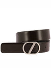 Z Emblem Leather Belt Black - ERMENEGILDO ZEGNA - BALAAN 2