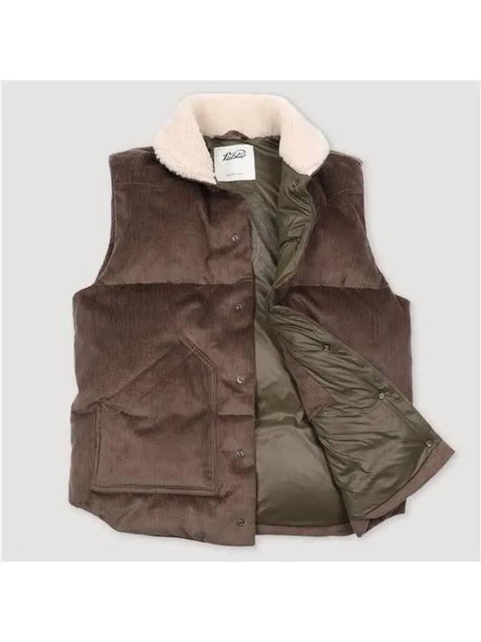 Corduroy Goose Down Collar Sharing Vest - VALSTAR - BALAAN 1