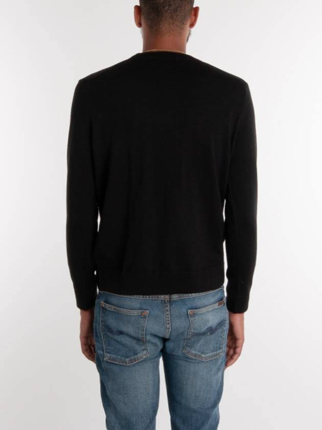 Fox Head Patch Regular Knit Top Black - MAISON KITSUNE - BALAAN 4