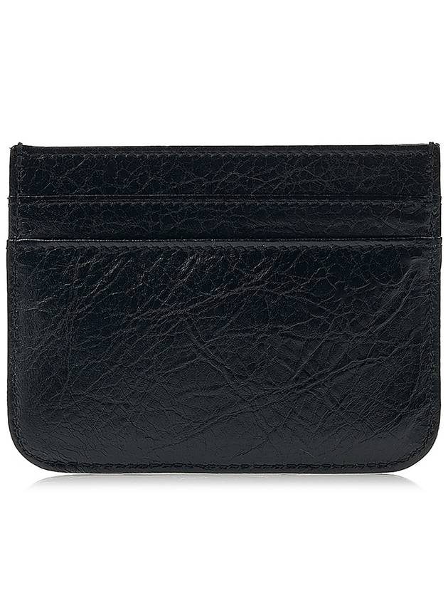 Embellished Logo Leather Card Wallet Black - BALENCIAGA - BALAAN 4