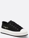 Walk'n Platform Cotton Canvas Low Top Sneakers Black - DIOR - BALAAN 2