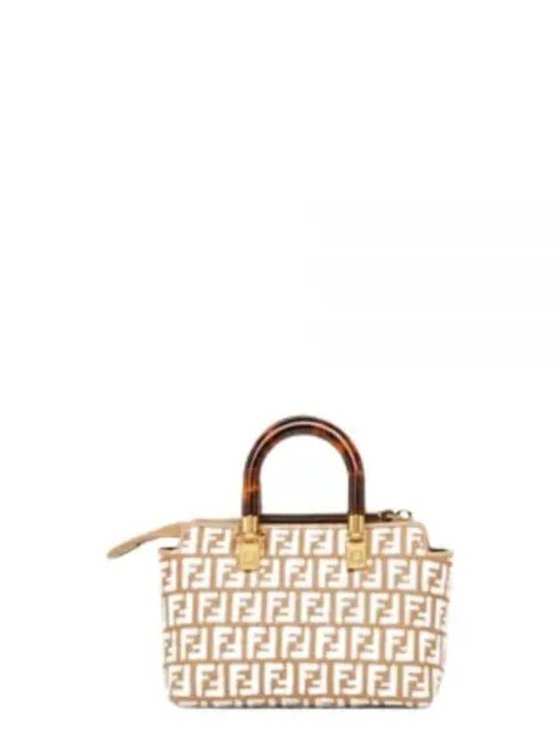 By The Way Mini Raffia Boston Tote Bag Beige - FENDI - BALAAN 2