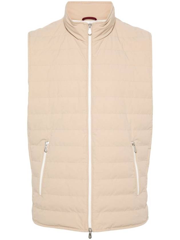 Zip-Up Down Vest Sand - BRUNELLO CUCINELLI - BALAAN 2