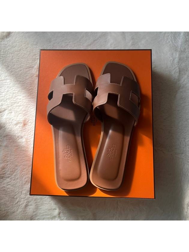 Women Sandals Oran Gold Slippers H021056Z - HERMES - BALAAN 3