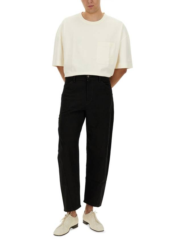 Twisted Workwear Straight Pants Black - LEMAIRE - BALAAN 4