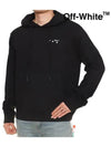 Embroidery Mini Hand Logo Lettering Hoodie Black - OFF WHITE - BALAAN 2