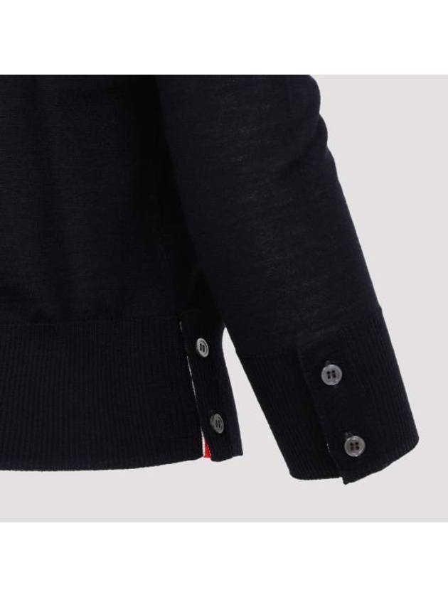 4-Bar Merino Jumper Wool Knit Top Navy - THOM BROWNE - BALAAN 7