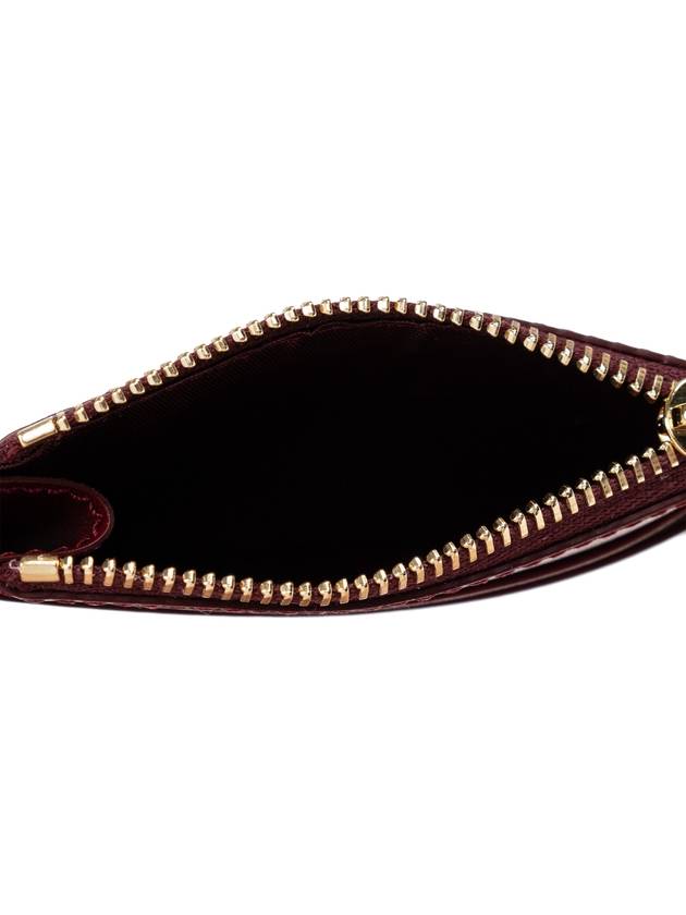 FERRAGAMO Leather Card Case With Keychain, Women's, Burgundy - SALVATORE FERRAGAMO - BALAAN 2