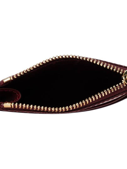 FERRAGAMO Leather Card Case With Keychain, Women's, Burgundy - SALVATORE FERRAGAMO - BALAAN 2