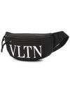 Logo Print Embroidered Belt Bag Black - VALENTINO - BALAAN 3