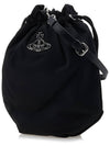 Drawstring Re-Nylon Bucket Bag Black - VIVIENNE WESTWOOD - BALAAN 4